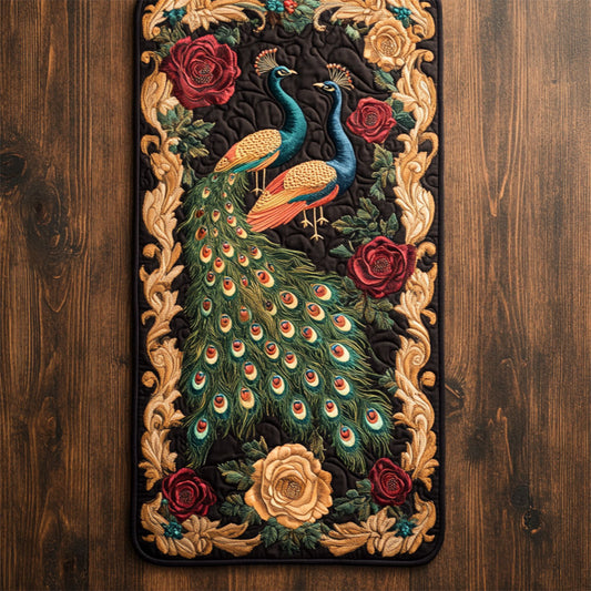 Rose Peacocks WY0705041CL Quilted Table Runner