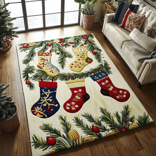 Christmas Sock CW2008042CL Area Rug