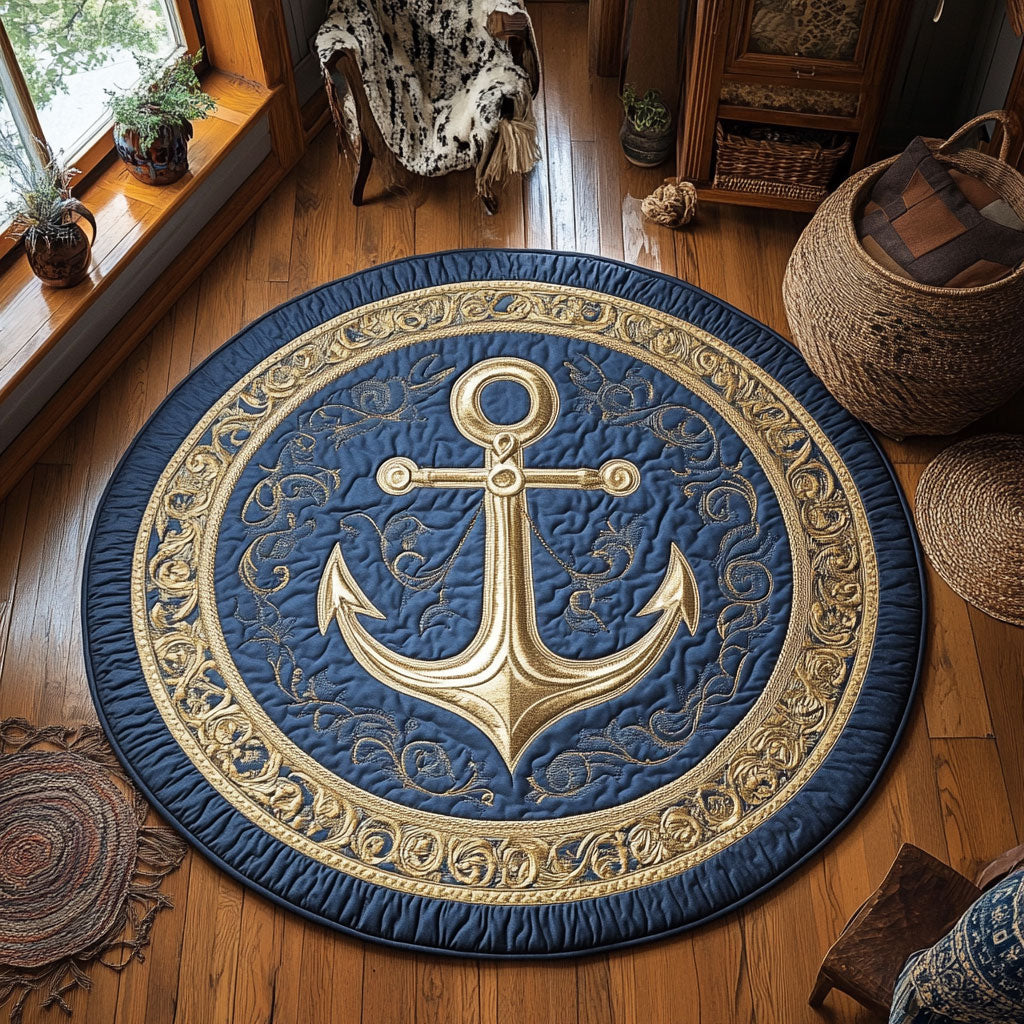 Anchor Luxe WY1106060CL Quilted Round Mat