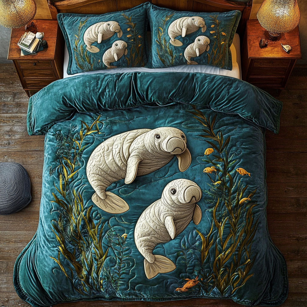 Manatee Moments WY1604040CL Duvet Cover Set