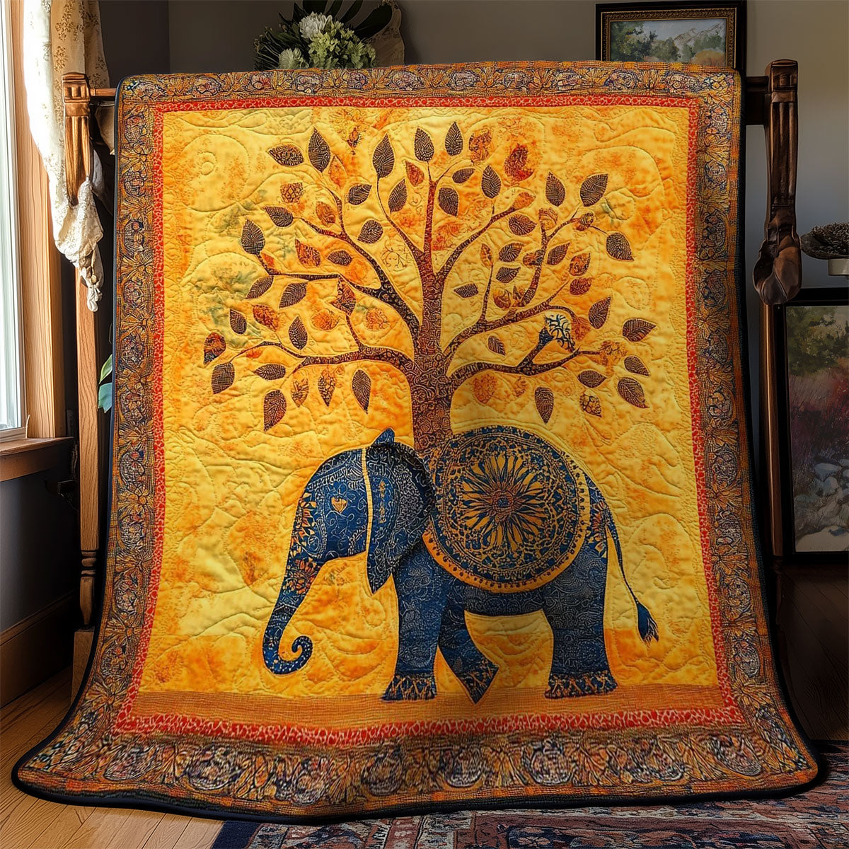 Elephant Tree WY1002059CL Quilt