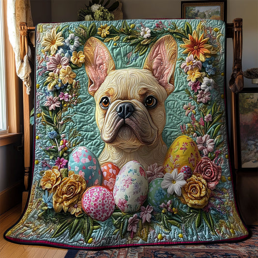 Easter Egg Pug WY0603083CL Quilt