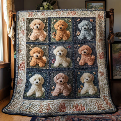 Colorful Poodle WY1303053CL Quilt