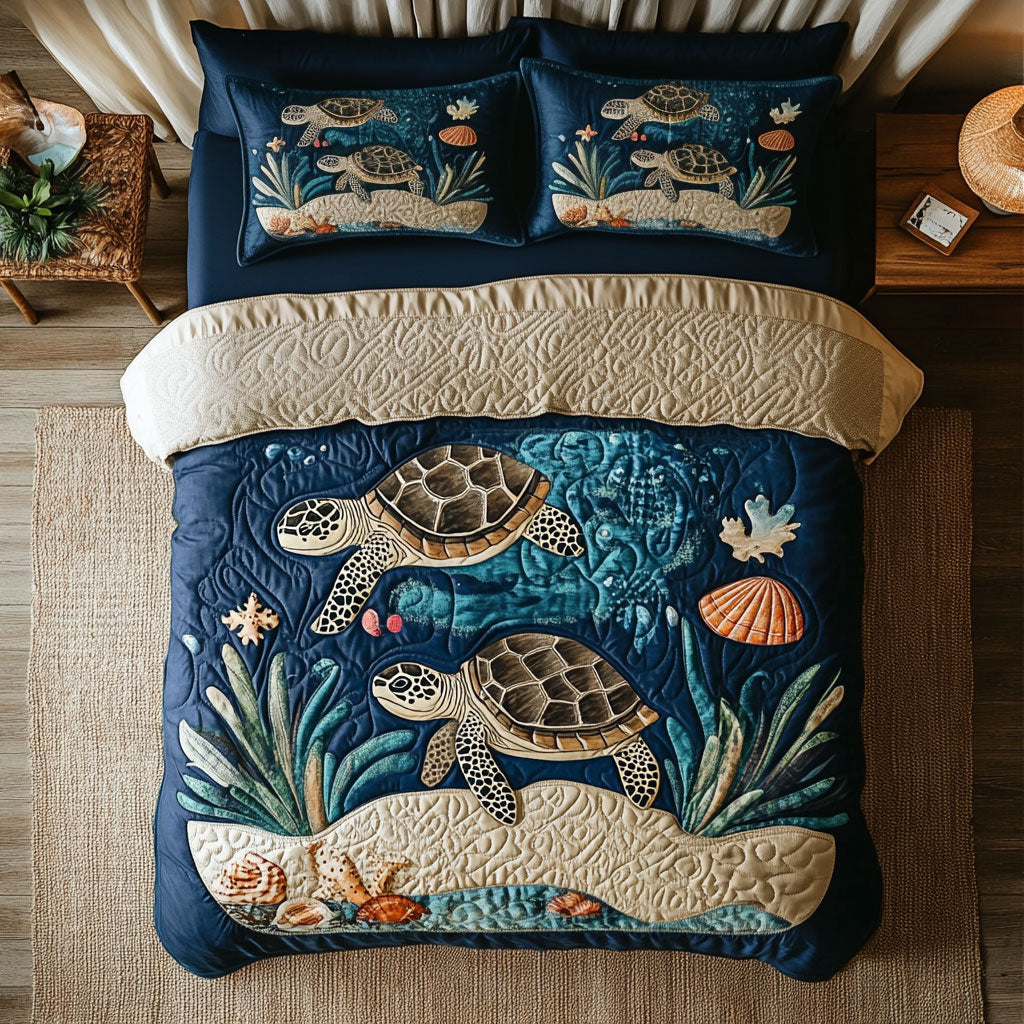 Turtle Trek WY1607050CL Duvet Cover Set