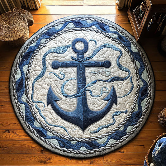 Anchored Calm WY1106063CL Quilted Round Mat
