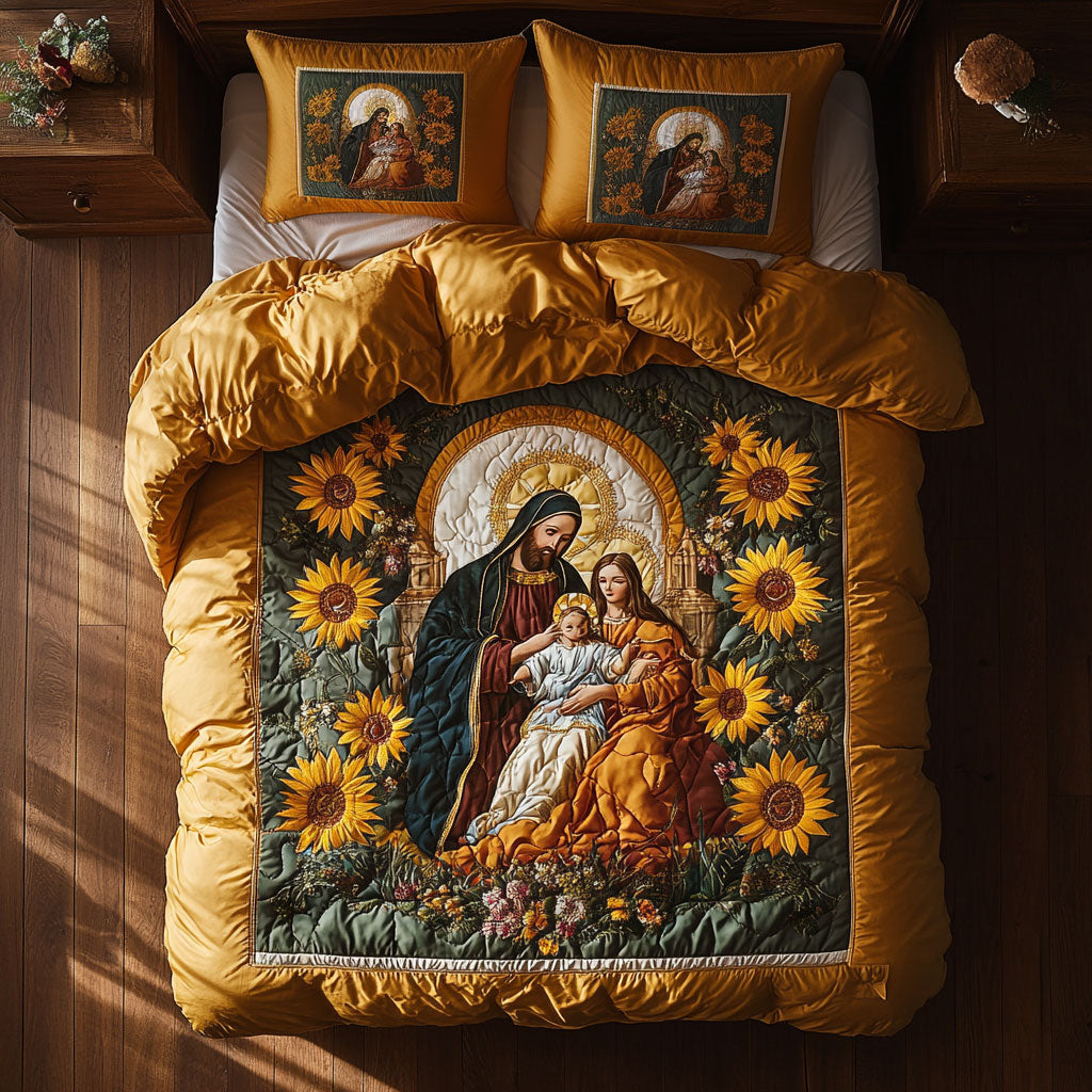 Holy Family Sunflower Garden WY1607038CL Duvet Cover Set
