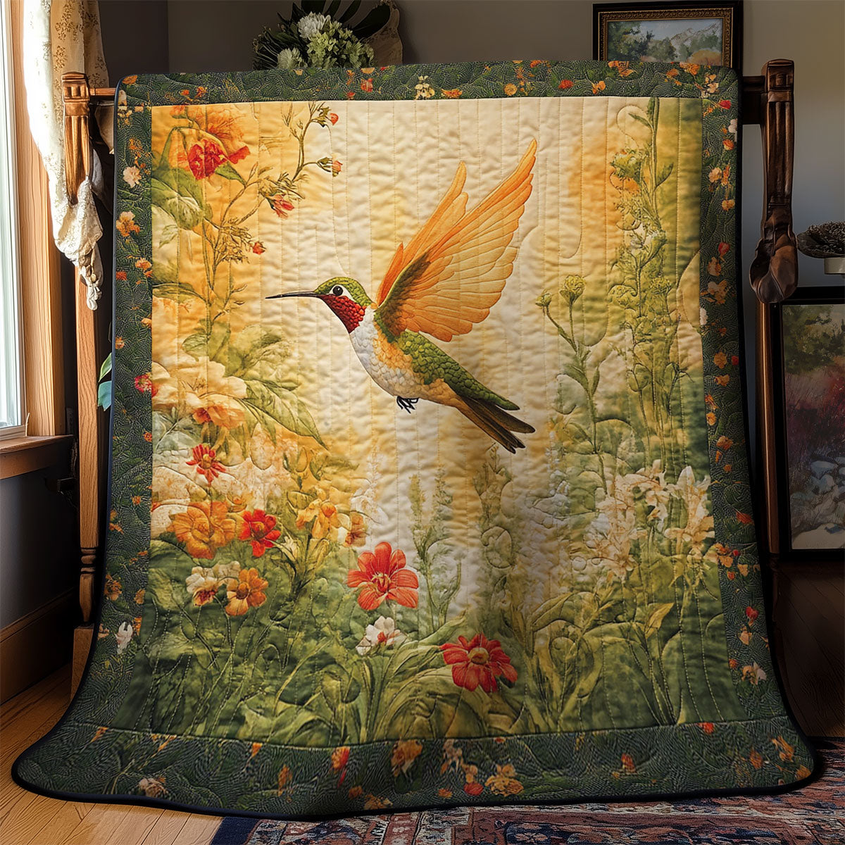 Hummingbird Haven WY1403018CL Quilt