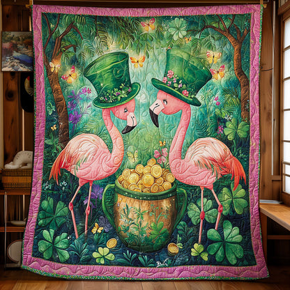 Lucky Flamingos WY1003007CL Quilt