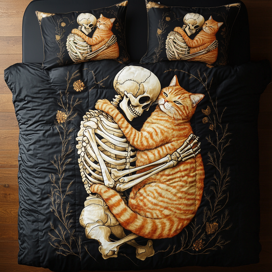 Cat And Skull Always With Me WU2101004CL Duvet Cover Set