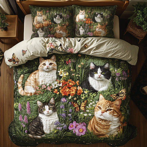 Cat Blossoms & Paw Prints WU0703045CL Duvet Cover Set