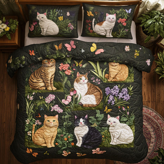 Cat Blossoms & Paw Prints WU0703046CL Duvet Cover Set