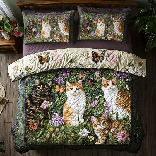 Cat Blossoms & Paw Prints WU0703048CL Duvet Cover Set