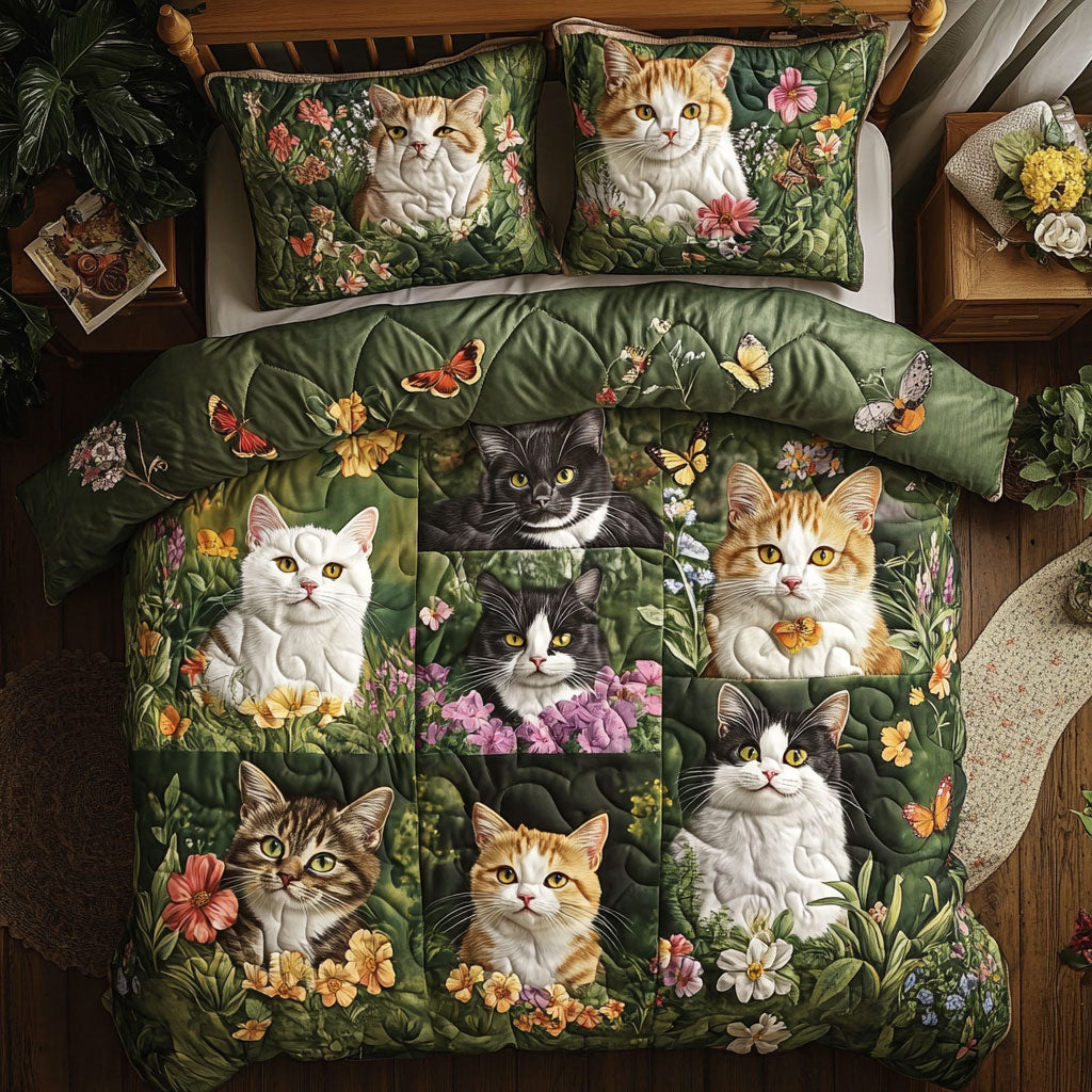 Cat Meadow Of Curious Paws WU0703050CL Duvet Cover Set