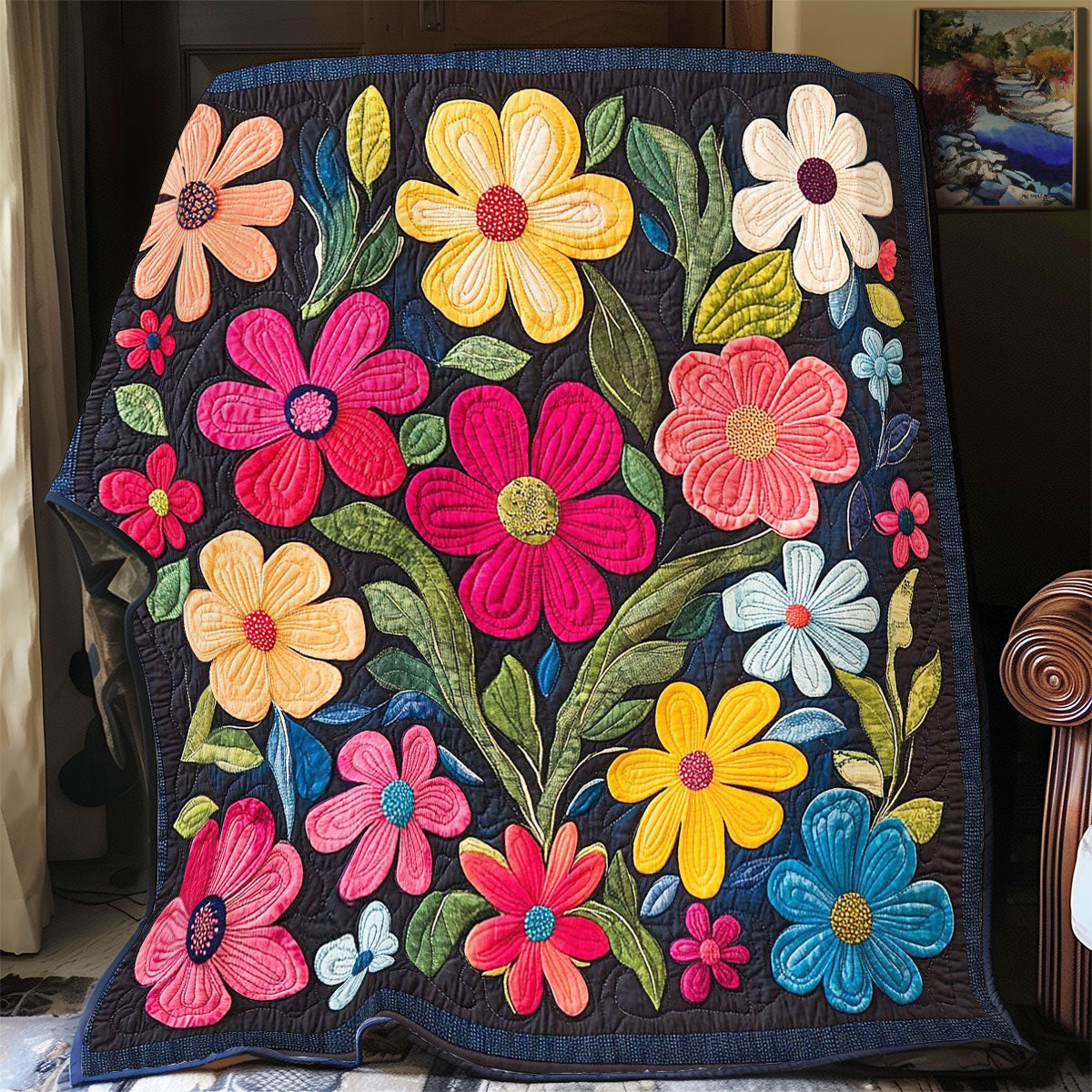 Colorful Flower Garden WY1002033CL Quilt