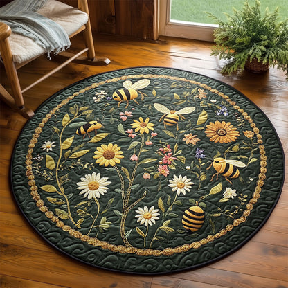 Wildflower Forest WY2203073CL Quilted Round Mat