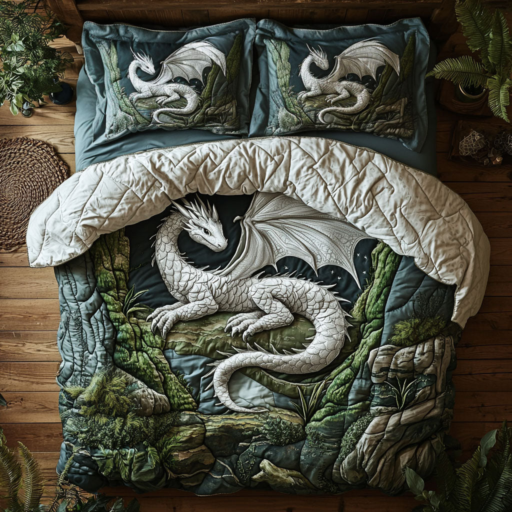 White Dragon Forest WY3005010CL Duvet Cover Set