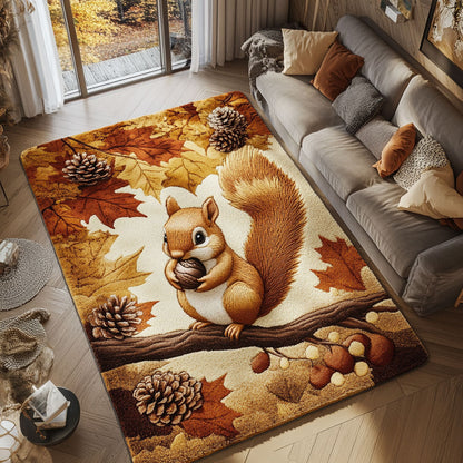 Autumn Squirrel CW1408043CL Area Rug