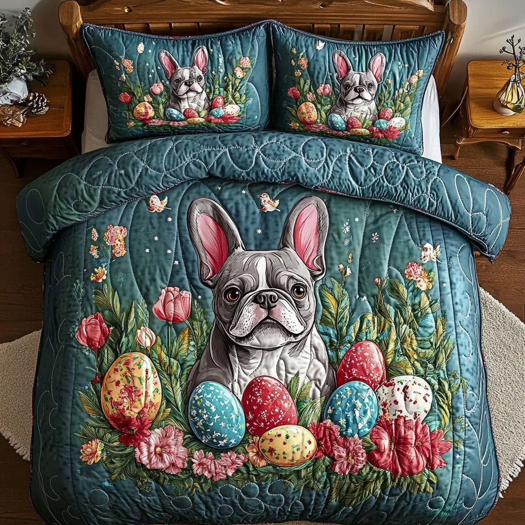 Dog In Easter Garden WY0306023CL Duvet Cover Set