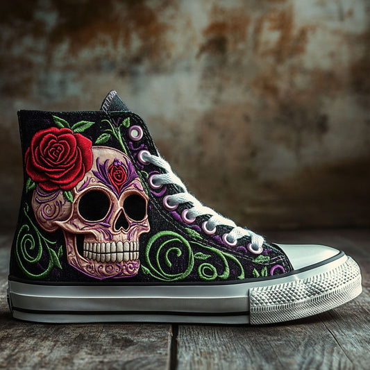 Deadly Roses CP2709152CL Canvas High-Tops