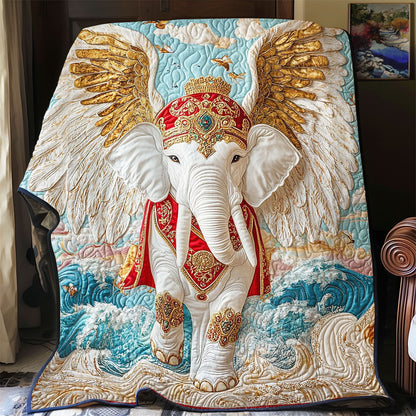 Angel Elephant In Ocean WY1002004CL Quilt