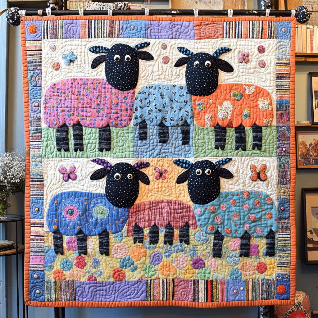 Colorful Sheep WU0503038CL Quilt