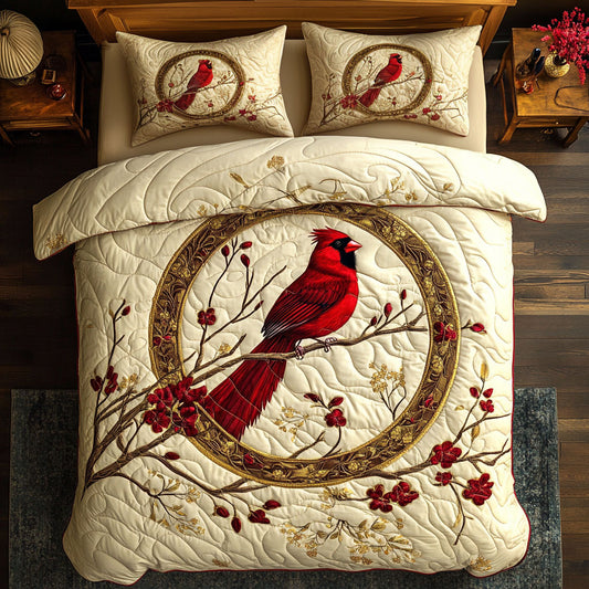 Cardinal Crimson Feather Serenade WU0703006CL Duvet Cover Set