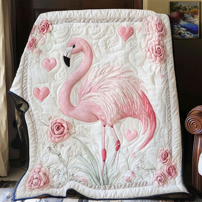 Rose Flamingo WY0402042CL Quilt