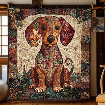 Dachshund Patchwork Portrait WY1303029CL Quilt