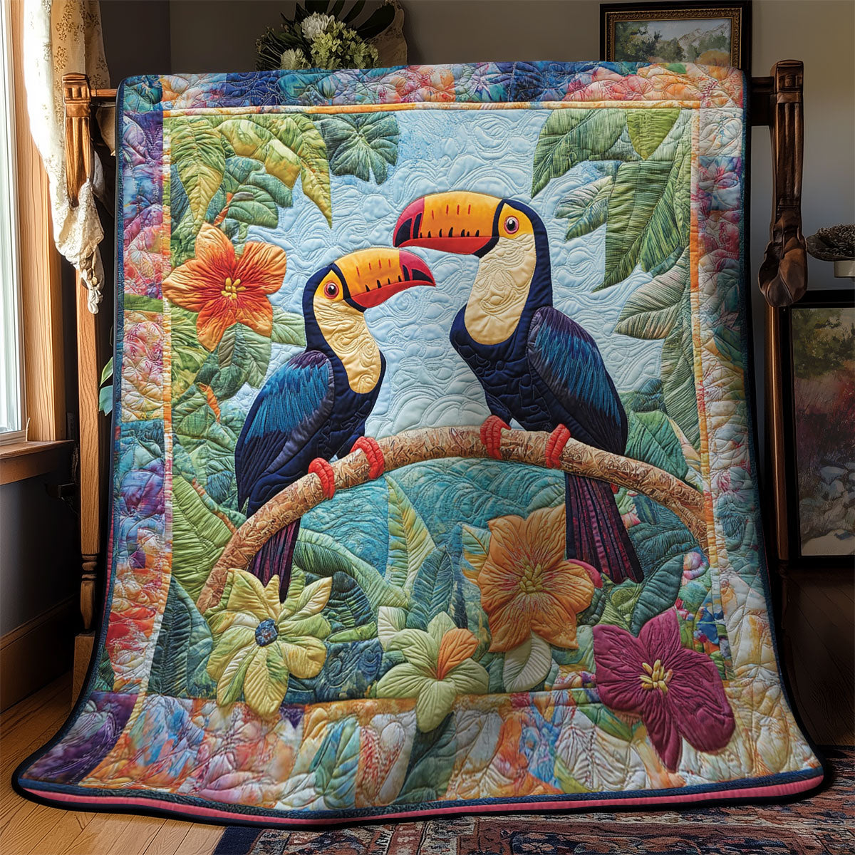 Couple Parrot WY1303038CL Quilt