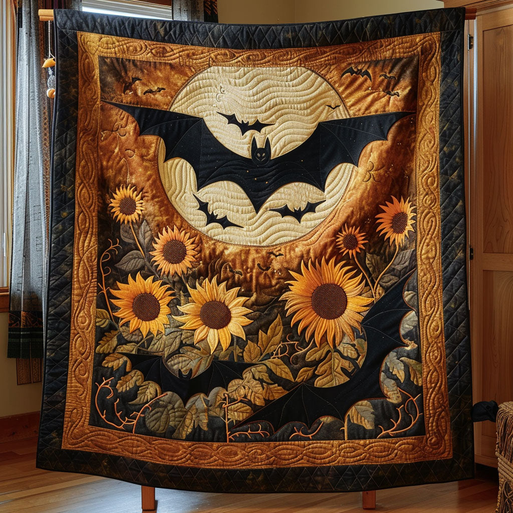Bat Gazing Sunflower WY1507002CL Quilt
