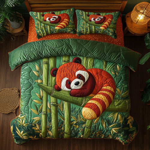 Red Panda In Bamboo WY2605015CL Duvet Cover Set