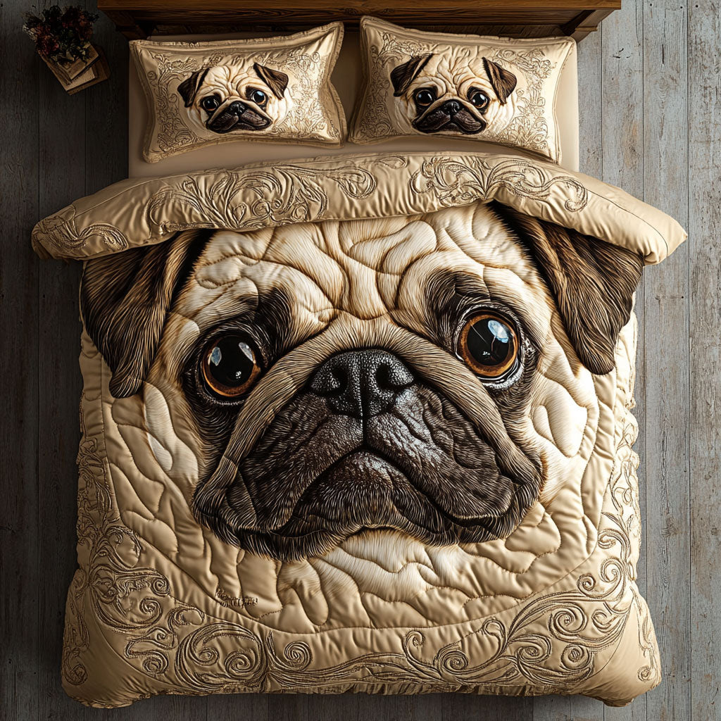 Pug Life Dreams WY0807019CL Duvet Cover Set