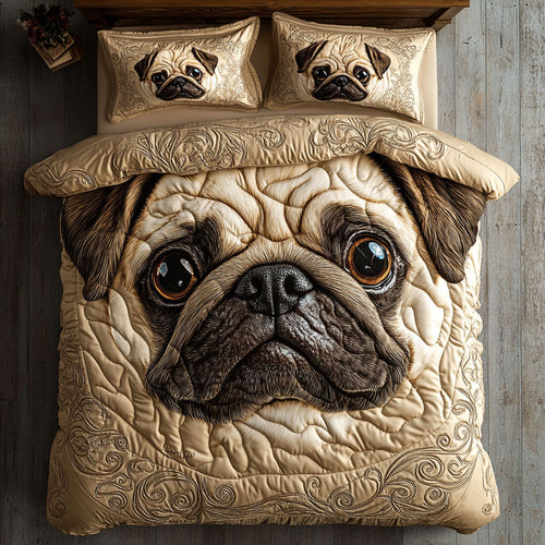 Pug Life Dreams WY0807019CL Duvet Cover Set