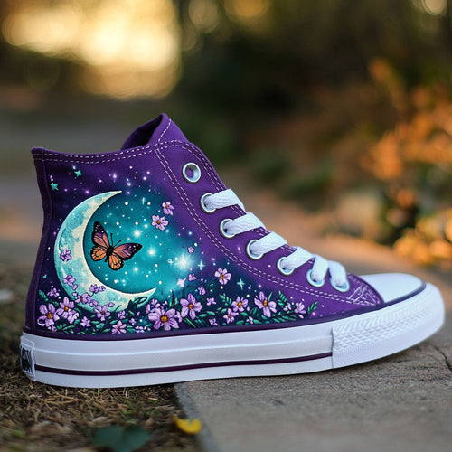 Mystic Moonflowers WJ0609012CL Canvas High-Tops