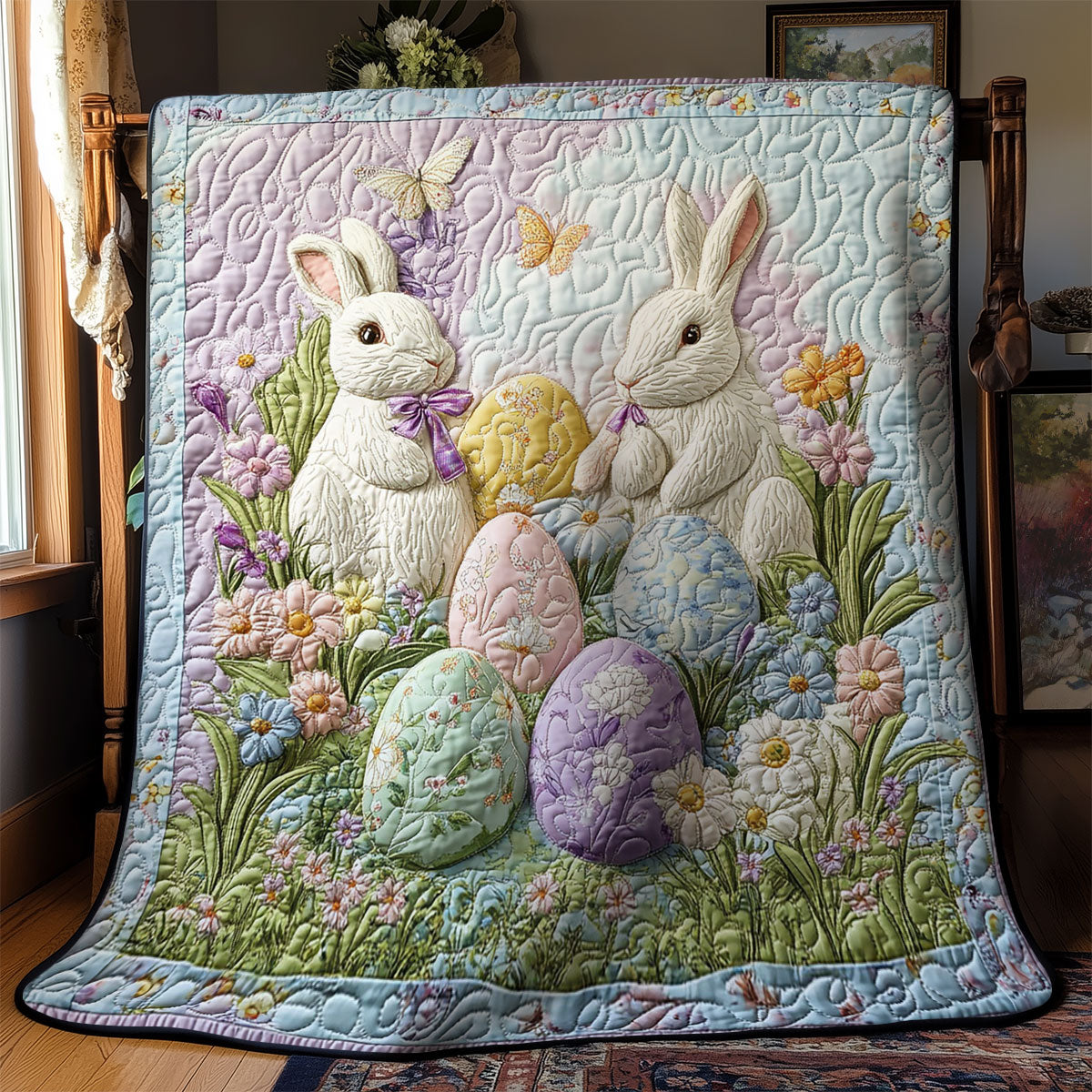 Couple Easter Bunny WY1303016CL Quilt