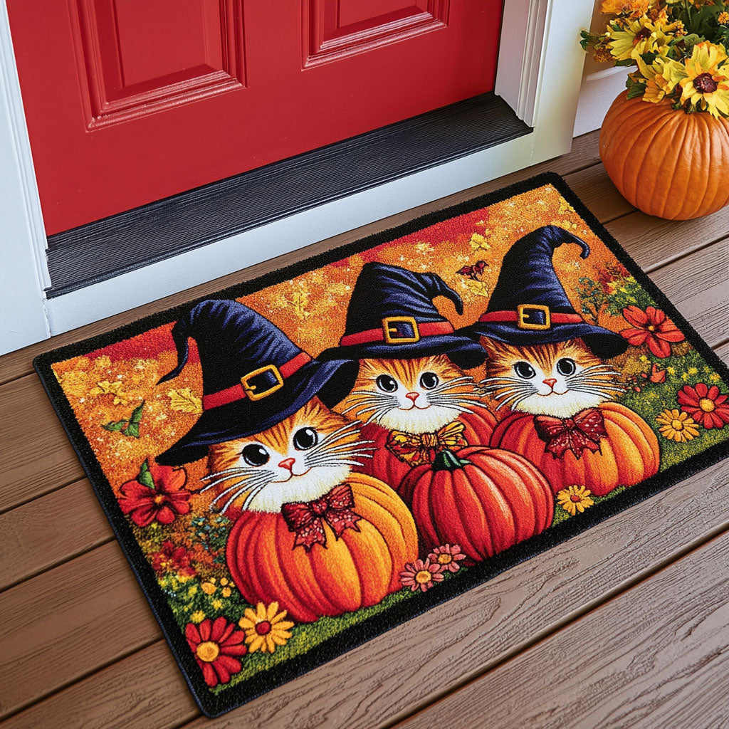 Autumn Pumpkin Cat CW1408015CL Doormat