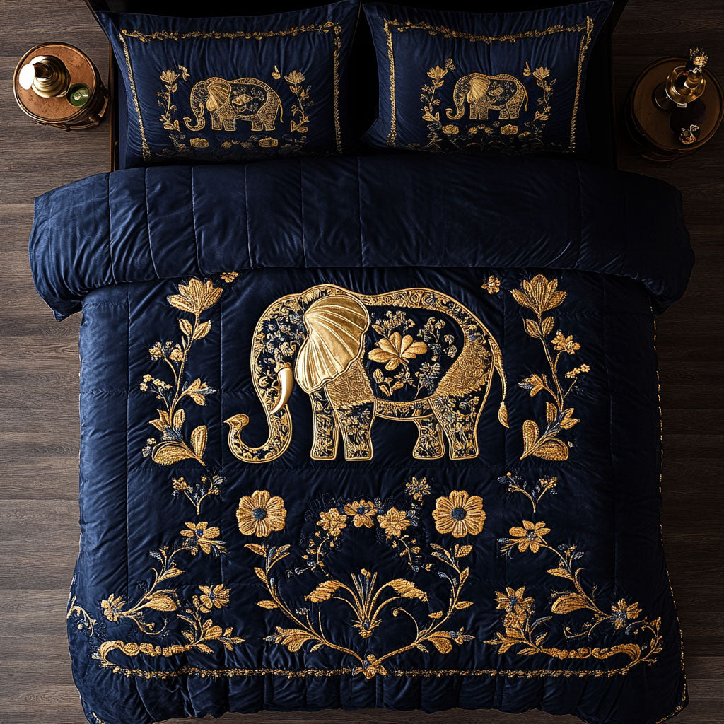 Royal Gold Elephant WY3004069CL Duvet Cover Set
