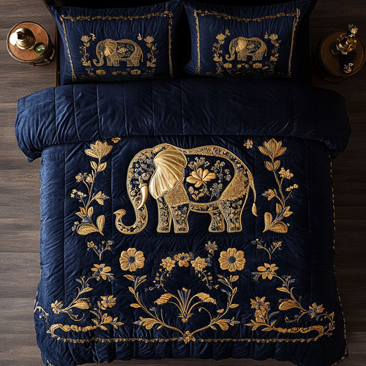 Royal Gold Elephant WY3004069CL Duvet Cover Set