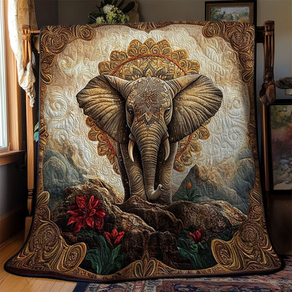 Majestic Mandala Elephant WY1103043CL Quilt