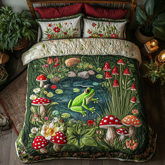 Frog In Mushroom WY2502034CL Duvet Cover Set