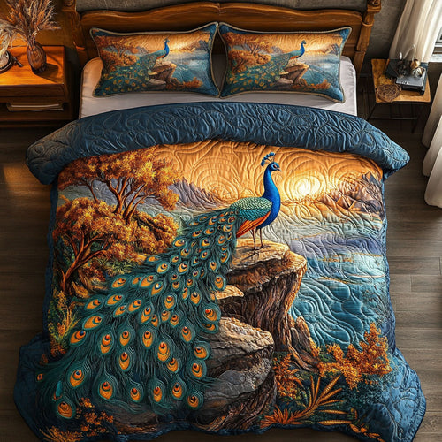 Peacock In Rock WY2904038CL Duvet Cover Set