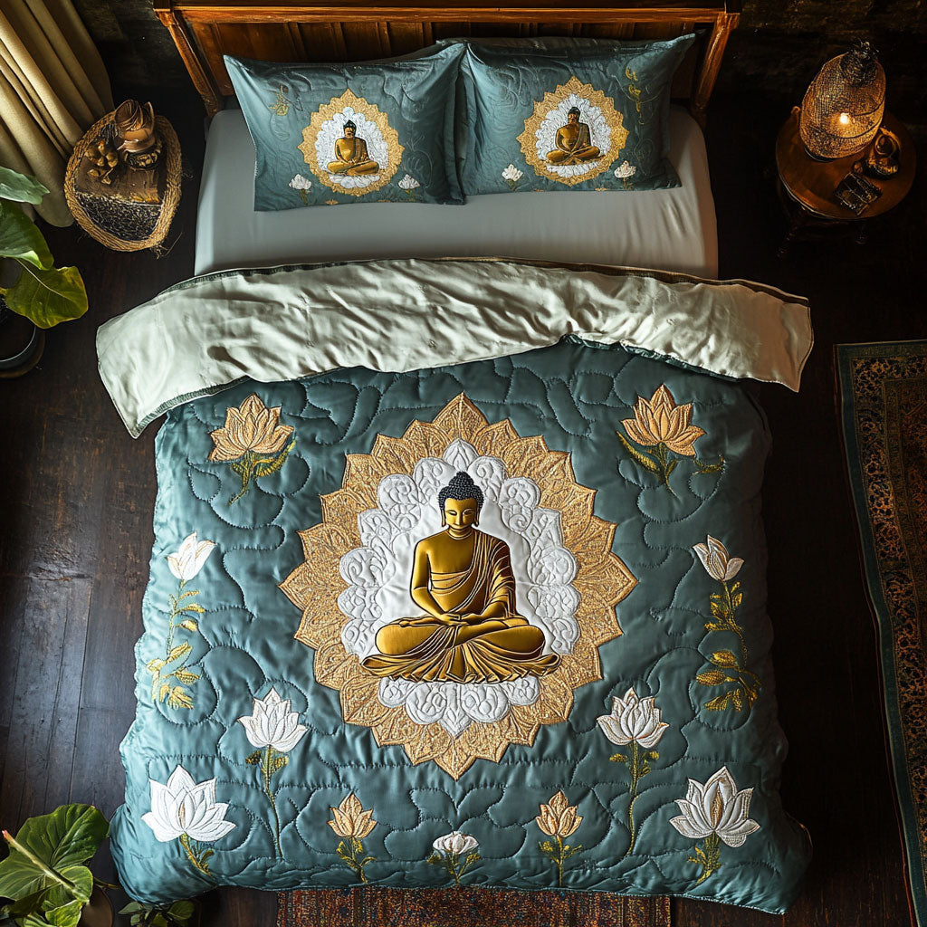 Peaceful Lotus Enlightenment WY2406082CL Duvet Cover Set
