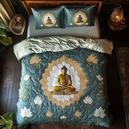 Peaceful Lotus Enlightenment WY2406082CL Duvet Cover Set
