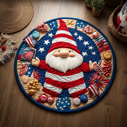 America Gnome WY1006036CL Quilted Round Mat