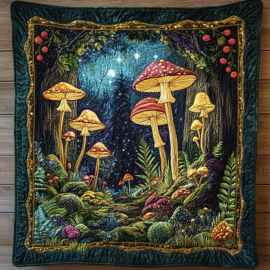 Moonlight Mushrooms WY1605013CL Quilt