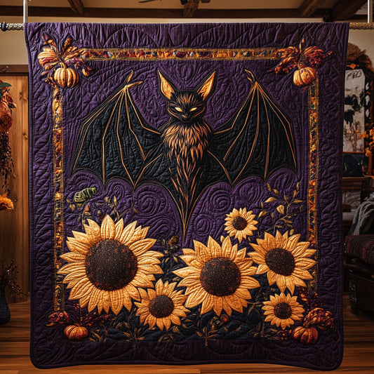 Black Bat Sunflower WY1507006CL Quilt
