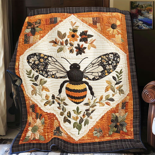 Bee In Flower Garden WY1303005CL Quilt