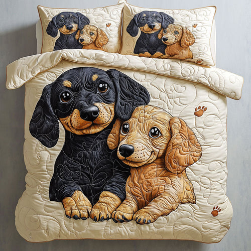 Dachshund Cuddle WU2502066CL Duvet Cover Set