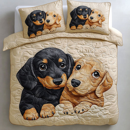 Dachshund Cuddle WU2502067CL Duvet Cover Set