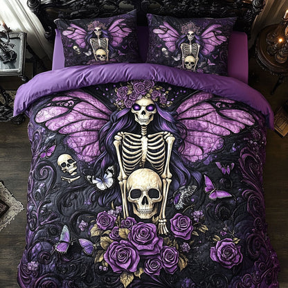 Skull Dark Majesty In Bloom WU1003040CL Duvet Cover Set